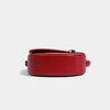 Kvällspåsar Mabula Woman's Red Simple Shoulder Bag Vegant Leather Sadel Purse Kvinnlig högkvalitativ klaffskydd Sling Crossbody Plånbok