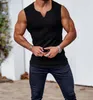 Herrtankstoppar män sommaren v-ringning fitness topp muskel väst gym kläder kroppsbyggande ärmlös t-shirt träning sport singlets