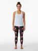 Actieve broek breien piraat gekruiste knekels in ROOD!Legging Damessport Dames Sportkleding Gym Dames