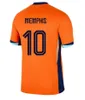 2024 Euro Cup Pays-Bas Soccer Jerseys MEMPHIS DE JONG VIRGIL DE LIGT GAKPO DUMFRIES BERGVIJN KLAASSEN Fans Player Football Shirt Hommes Enfants Kit Chaussettes 24 25 Home Away