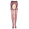 Vrouwen Sokken Spandex Sexy Dames Open Kruis Kousen Naadloze Sheer Panty Crotchless Panty Stretchy Lingerie