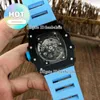Designer Luxus RM Armband Uhrenherzwachen Uhr Bewegung Automatische Herren Mechanik Uhr Skelett Zifferblatt Japan Miyota