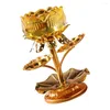 Bougeoirs 5 pouces Ghee porte-lampe papillon lampe à thé tibétain huile autel fournitures cadeau de mariage jaune