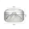 Aquariums Thickened Glass Fish Tank Snow Mountain Usb Night Lamp Ornaments Desktop Decoration Atmosphere Warm Lights Drop Delivery Dh0Sk