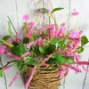 Fleurs décoratives printemps Simulation fleur porte panier suspendu pour noël pâques anniversaire saint valentin décoration décor à la maison faux