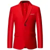 new listing luxury men's blazer large size 6XL Slim solid color jacket, fi busin banquet wedding dr jacket S-6XL W8d8#