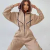 Womens Jumpsuits Rompers Athleisure Hoodie Jumpsuit One Piece Set Tracksuit Sportswear Drop Delivery Apparel Clothing Dhlaw