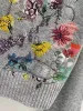 Cashmere Embroidered Floral crewneck new styles sweater Women's Flowers Sweater Knitted pullover for Autumn/winter 2023