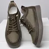 Casual Schoenen Zomer 6 cm Heren Lift Sneakers Koe Lederen Mesh Lift Leisure Designer Hoogte Toename Groter