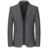 Мужская однотонная повседневная куртка, деловая официальная одежда, куртка, пальто, новая весенне-осенняя мужская приталенная куртка, пиджаки, размер 4XL 240327