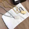 Naszyjniki wiszące luksusowy projektant mody Naszyjnik Choker łańcuch 925 srebrny platowany 18 -karatowy złoto platowany liste