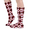 Chaussettes drôles imprimées de Poker pour femmes, combinaisons de cartes Argyle d'hiver, bas de loisirs féminins, respirants, imprimés, escalade, antidérapants