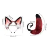 2 piezas Wolf Tail Ears Diadema Set Halloween Navidad FancyParty Disfraces Regalos de juguete para mujer Hombres Cosplay 240312