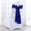 Sashes 25pcs Teal Blue Satin Chaise Sash Bows Home Party Événement De Mariage Décoration Chaise Ruban Noeud Cravates