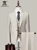 سترة M-6XL+سترة+سراويل العلامة التجارية الصلبة للمكتب الرسمي Busin Men's Suit Groom Wedding Dr Party Suits Disual Suits N72L#