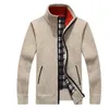 Pull en molleton pour hommes d'hiver Automne Cmere Slim Fat Laine Zipper Pull chaud Hommes Manteau tricoté Cardigan Homme 4XL AG1383 z0QG #