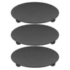 Candle Holders 3 Pcs Soap Holder Iron Candlestick Round Black Dining Table Pillar Plates Centerpiece Tray