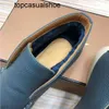 Loro Piano LP Lorospianasl toppkvalitativ herrkvinnor läder vinter äkta päls klänning casual skor designer öppen walk lägenheter mocassin plus storlek 45 46218g