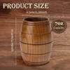 Mugs 2 Pieces Classical Wooden Tea Cups Barrel Shaped Beer Mug For Coffee Drinks Milk Wine 210Ml