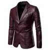 2022 Spring Autumn Fi New Men 's Casual Lapel Leather DR Suit Coat / Male Fi Busin 캐주얼 푸 블레이저스 재킷 g4yg#