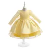 Adorável fúcsia amarelo azul rosa branco jóia vestidos de concurso para meninas vestidos de flor para meninas vestidos de aniversário/festa para meninas saias do dia a dia roupas infantis SZ 2-10 D327225