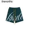 Herenbroeken Rhude Shorts Heren Korte Designer Zomer Mode Drogen Korte Hoge kwaliteit Street chic Casual Hip Hop Strand Sportkleding Heren korte broeken 44k119