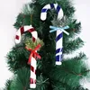 Décorations de Noël 12pcs Canne Ornement Arbre Décoration DIY 21cm Plastiques Suspendus Candy Béquille Pendentif Année Home Decora 2024