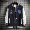 supzoom 2023 Nuovo arrivo Autunno Baseball Wear Studenti Adolescenti grassi Stile Preppy Manica a coste Stampa corta Bomber Jacket Uomo d0Au #