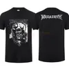 Fantastiska män som stiger Megadeths Rock Band Graphic Print T -shirt Dubbelsidig FI överdimensionerad Cott Eu Size T Shirt V6ic#
