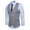 Herenvesten Herenpak V-hals Zakelijk vest Bruiloft Formeel Gilet Homme Klassiek gilet Coletes Kingsman-kostuum Drop-levering kleding Dh0Qr