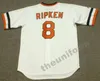 BROOKS ROBINSON CAL RIPKEN DAVE McNALLY DAVEY JOHNSON DENNIS MARTINEZ DOUG DeCINCES EARL WEAVER EDDIE MURRAY Throwback honkbalshirt voor heren, 1969-2001, S-5XL