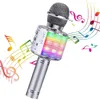 Microphones Microphone karaoké Micro portable KTV Accessoires de musique Bleu