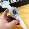 Designer Luxury RM Wrist Watch Mens Watch Watches Movement Automatic Leisure Mens Transparent Shell Automatisk mekanisk klocka Rektangula