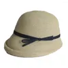 Chapeaux à large bord Chapeau de paille fait à la main Pratique Pliable Pare-soleil Accessoires de parasol de pêcheur