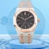 famous mens watch Classic Watches 41mm White dial Rose gold bezel 8215 movement machinery watch Folding buckle waterproof sapphire Orologio Silver strap montre