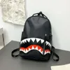 Designer Spraygrounds Backpack Shark Mouth Pu Backpack Fashion Student Backpack New Large Capacity Travel and Leisure Computer Bag