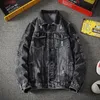 denim Jackets Man with Embroidery Hole Ripped Jeans Coat for Men Black Letter Wed Joker Free Ship New in Lowest Price G R62T#