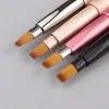 Makeup Brushes Travel Retractable Lip Brush Applicators Flat For Lipstick Gloss Creams Portable With Professional Tool