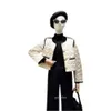 High Autumn Unique End Foreign Style Small Fragrance White Love Short Women's Jacket