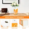 Vases Orange Juice Vase Vintage Box Cute Creative Flower Decor Ceramic Multipurpose Decorative For Living Room