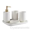 Sets Ceramic Wash Set Bathroom Decoration Accessories Lotion Bottle Soap Dish Mouthwash Cup Black Tray Household Bathroom Supplies