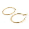 Hoop Huggie 1 paire de boucles d'oreilles créoles rondes en acier inoxydable 316, boucles d'oreilles rondes dorées adaptées aux boucles d'oreilles tendance pour femmes d'un diamètre de 40 mm.24326