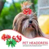 Hundebekleidung, 3 Stück, Weihnachten, Haustier, Katze und Kopfschmuck, dekorative Haarnadelschleifen für kleine Hunde, Kinderklammern, Mädchen, Welpen, Stoffzubehör, Baby