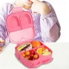 Servis Bento Lunch Box Student barn med fack Låsdesign för picknickpark och skola