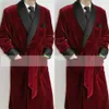 2023 Nieuwe Collectie Veet Mannen Pakken Kostuum Bruidegom Tuxedos Sjaal Revers Bruiloft Terno Masculino Slim Fit Blazer Jas 1 st W91J #