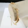 Urok bransolety Lady Gold Kolor CZ Stone Moon Circle Połącz Bransoletę Zwykły serce