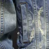 Vår- och hösten denimjackor män cowboy smal fit håljacka män rippade jean jacka hip hop streetwear rockar plus size m9rw#