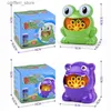 Gun Toys New Bubble Gun Cute Frog Automatic Bubble Machine Soap Water Bubble Blower Music Outdoor Toy Childrens Juguetes Brinquedos Toy240327