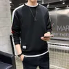 spring Autumn Round Neck Men's Solid Pullover Letter Lg Sleeve Casual Loose Undershirt Office Lady England Style T-shirt Tops z8xQ#