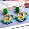 Boucles d'oreilles pendantes bohème Vintage de haute qualité, strass faits à la main, accessoires de bijoux pour femmes, vente en gros